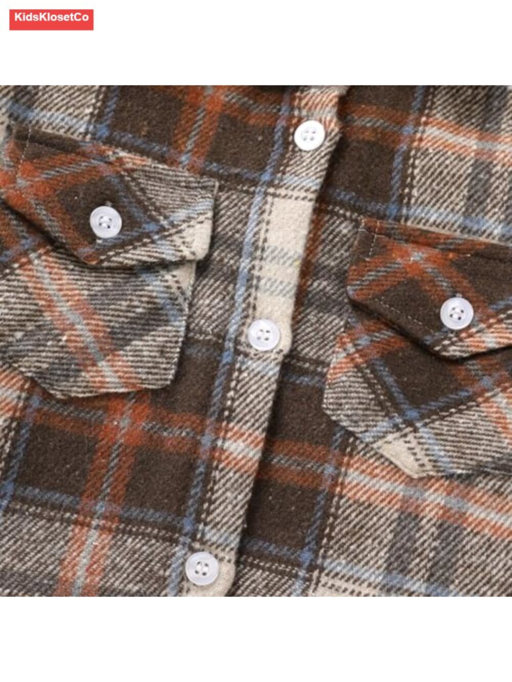 Toddler Boys Girls Flannel Hooded Plaid Shirt Long Sleeve Cotton Blend Button - Picture 4 of 6